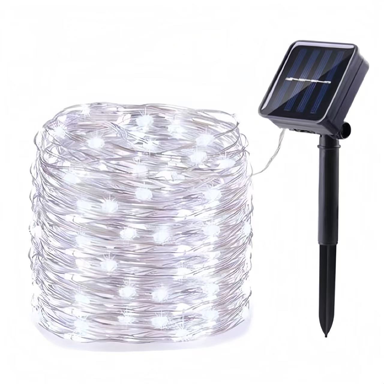 Solarbetriebene Lichterketten aus Kupferdraht – Dekoration für Außenbereich, Terrasse und Garten