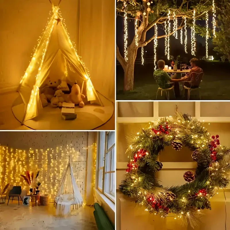 Solar Firecracker String Lights - Garden & Patio Decoration