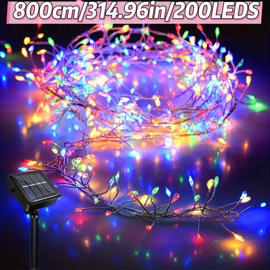 Solar Firecracker String Lights - Garden & Patio Decoration