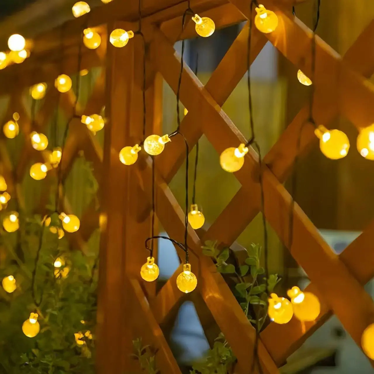 Solar-Lichterkette mit Blasenmuster – Gemütliche Gartendekoration