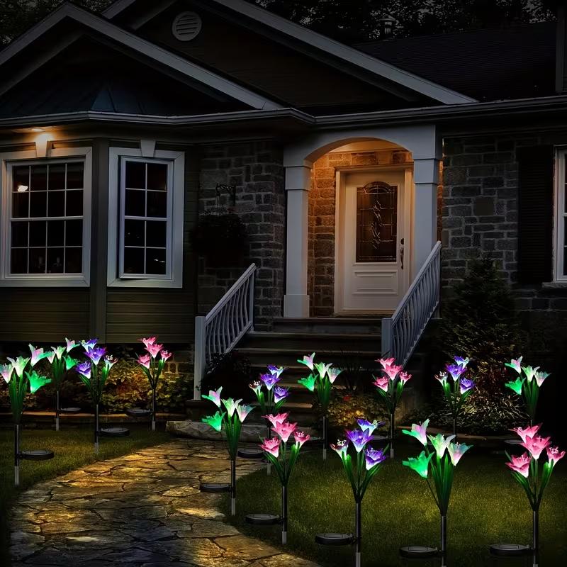 Solarbetriebene Lilien-Gartensteckerleuchten – Bringen Sie elegante Blüten in Ihren Außenbereich