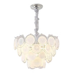 Murano-Style Glass Chandelier — Model 5685, Chrome with Milky white finish option