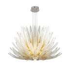 Murano-Style Glass Chandelier — Model 5694, Chrome with Gold finish option