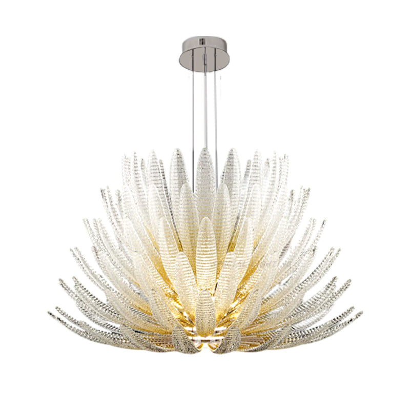 Murano-Style Glass Chandelier — Model 5694, Chrome with Gold finish option