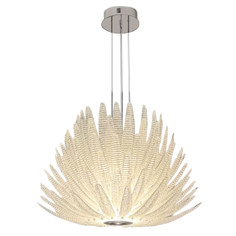 Murano-Style Glass Chandelier — Model 5694, Chrome with Clear finish option