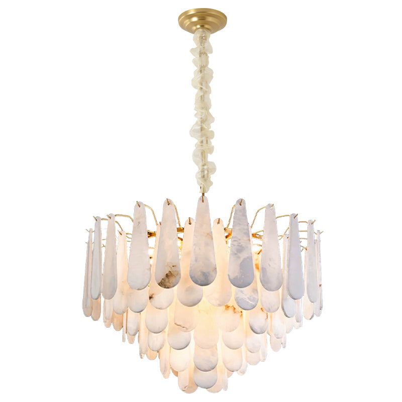 Murano-Style Glass Chandelier — Model 5697, Chrome finish option