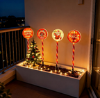 Coke swirl pattern lollipop stake light 15cm outdoor - product shot