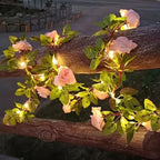 Solar Rose String Lights shown as solar string lights for outdoor decoration