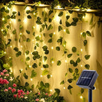Solar Watermelon Leaf String Lights shown as solar string lights for outdoor decoration