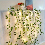 Solar Watermelon Leaf String Lights shown as solar string lights for outdoor decoration