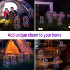 Solar Firework Garden Stake Lights shown as solar garden stake lights for outdoor display