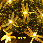 Solar Dragonfly String Lights shown as solar string lights for outdoor decoration