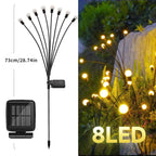 Solar Firefly Garden Stake Lights shown as solar garden stake lights for outdoor display