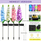 Solar Hyacinth Garden Stake Lights shown as solar garden stake lights for outdoor display