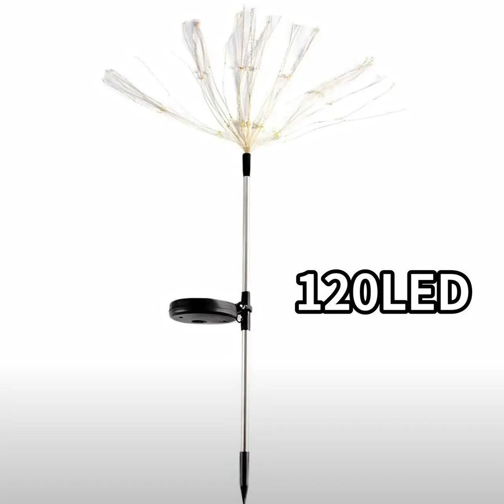 Solar DIY Firework Garden Stake Lights shown as solar garden stake lights for outdoor display
