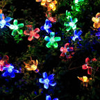 Solar Cherry Blossom String Lights shown as solar string lights for outdoor decoration