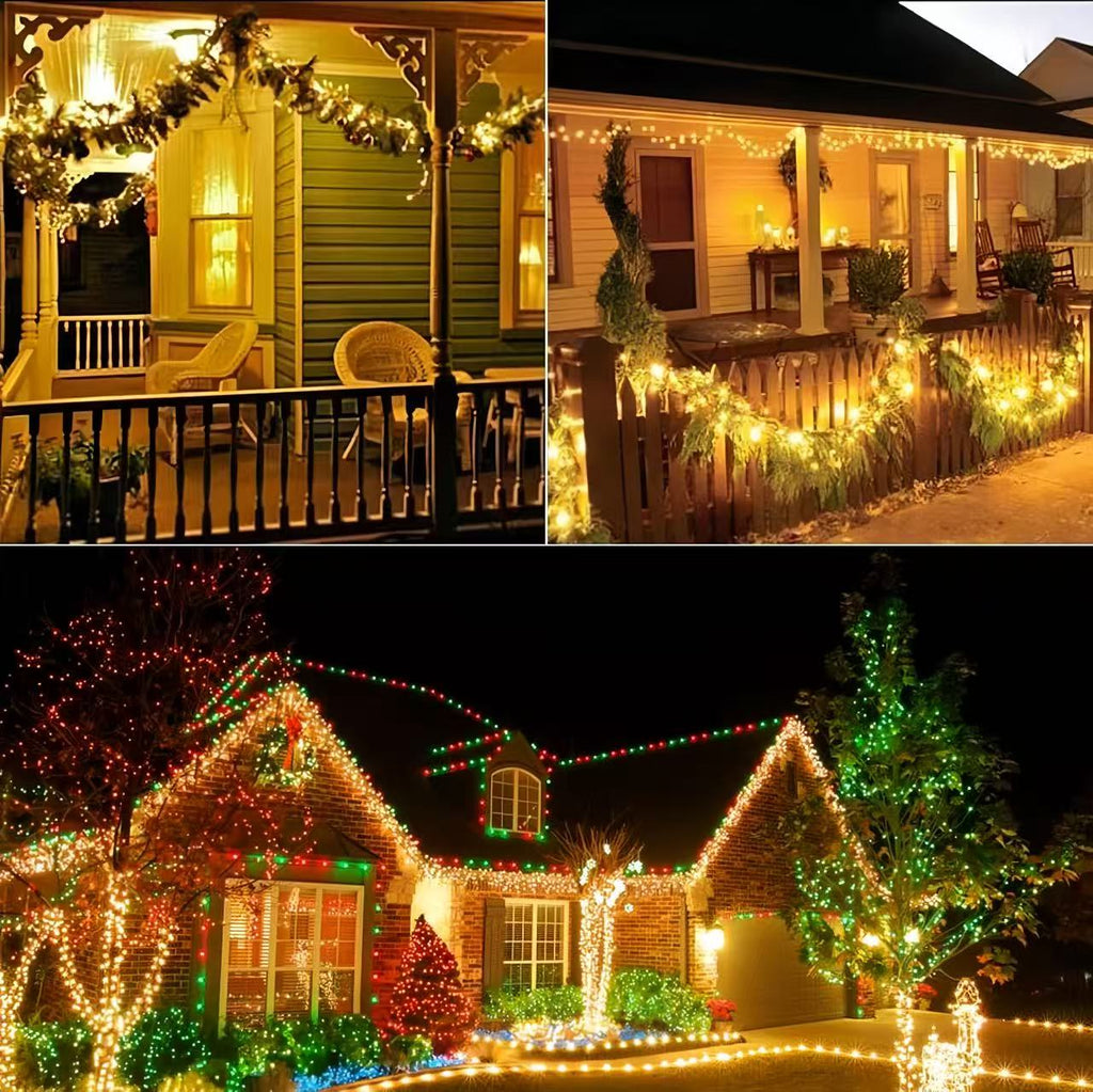 Solar Copper Wire Fairy Lights shown as solar string lights for outdoor decoration