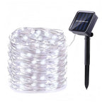 Solar Copper Wire Fairy Lights shown as solar string lights for outdoor decoration