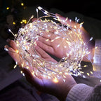 Solar Firecracker String Lights shown as solar string lights for outdoor decoration