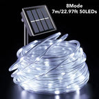 Solar Tube String Light shown as solar string lights for outdoor decoration