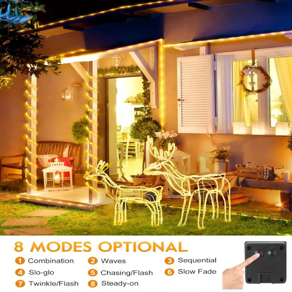 Solar Tube String Light shown as solar string lights for outdoor decoration