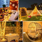 Mini Bulb Solar Fairy String Lights shown as solar string lights for outdoor decoration