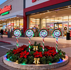 Red green lollipop stake light 18cm variant A outdoor decoration - product shot