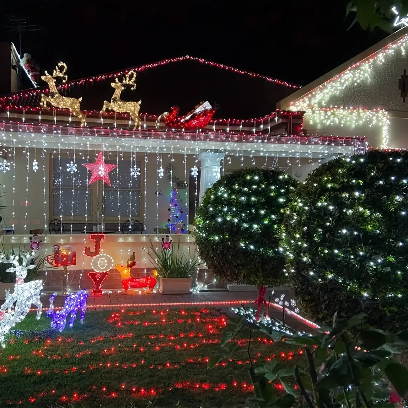 Solar-Lichterkette in Eiszapfenform – Winterliche Beleuchtung für Garten und Terrasse