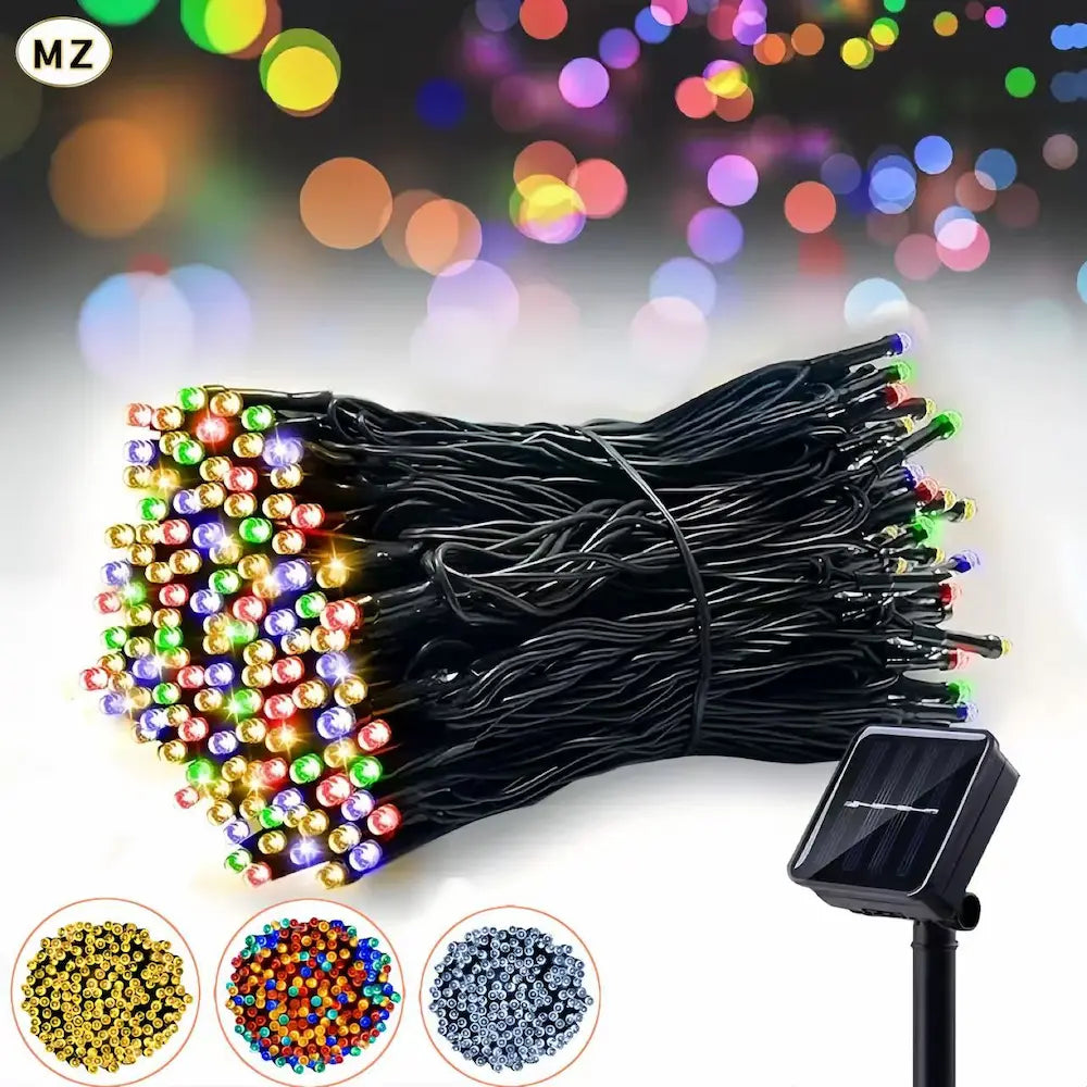 Solar Mini Bulb Fairy String Lights - Warm Decorative Glow for Home & Garden