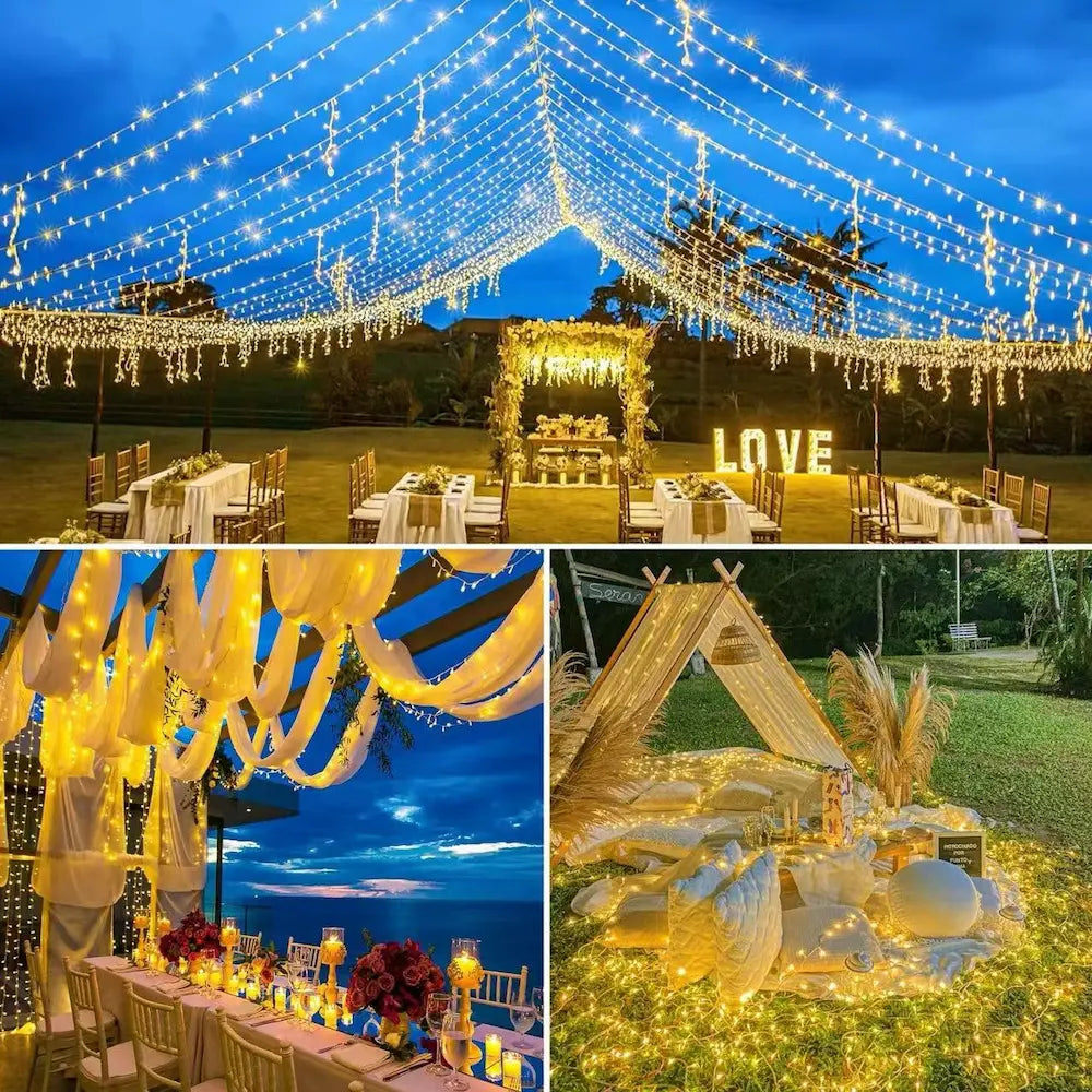Solar Mini Bulb Fairy String Lights - Warm Decorative Glow for Home & Garden