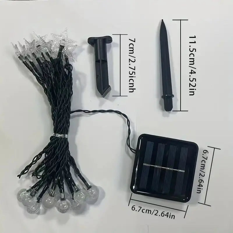 Solar-Sternen-Lichterkette – Perfekt für Garten und Terrasse