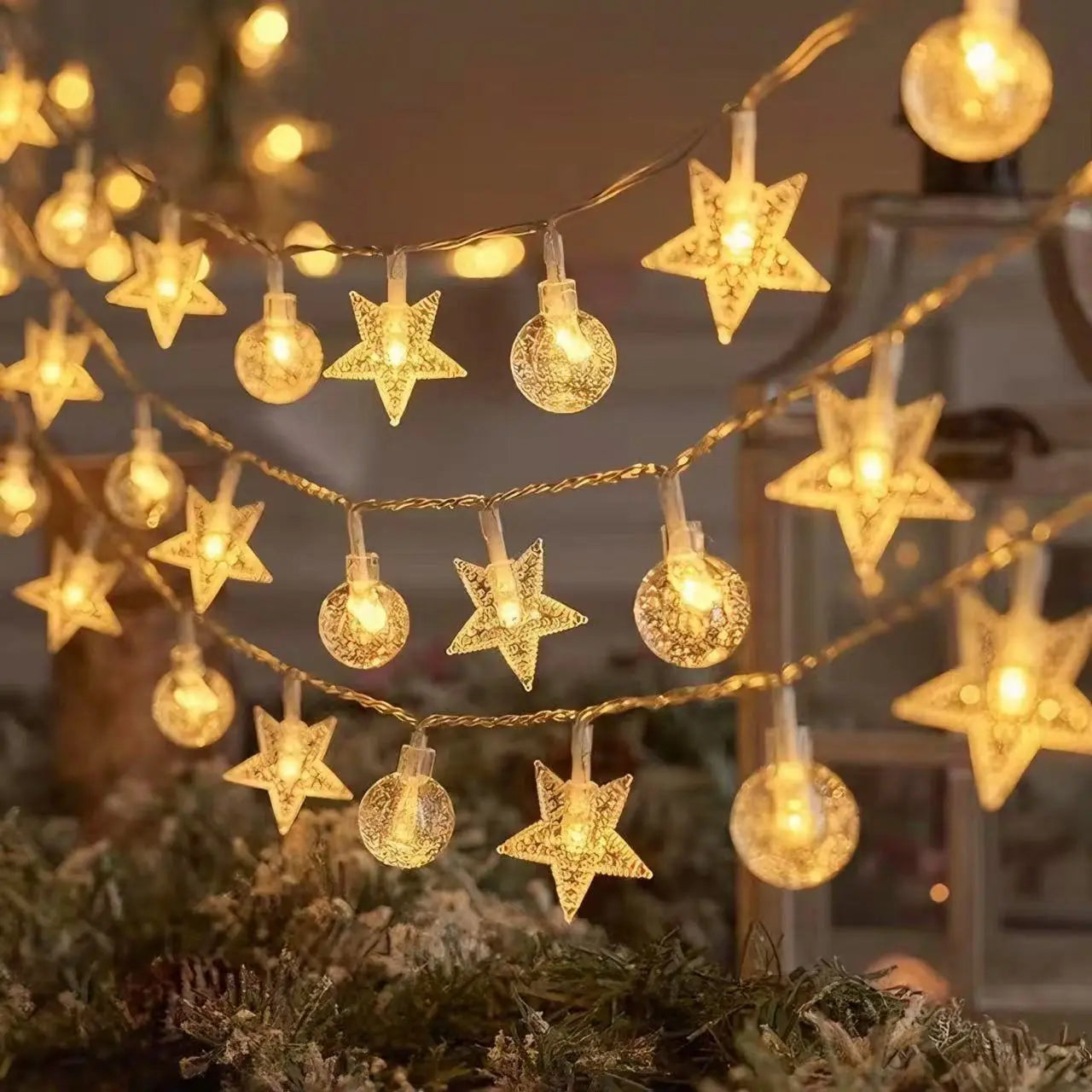 Solar-Sternen-Lichterkette – Perfekt für Garten und Terrasse