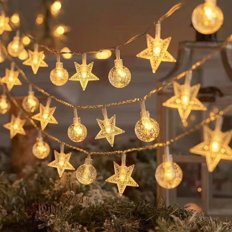 Solar-Sternen-Lichterkette – Perfekt für Garten und Terrasse