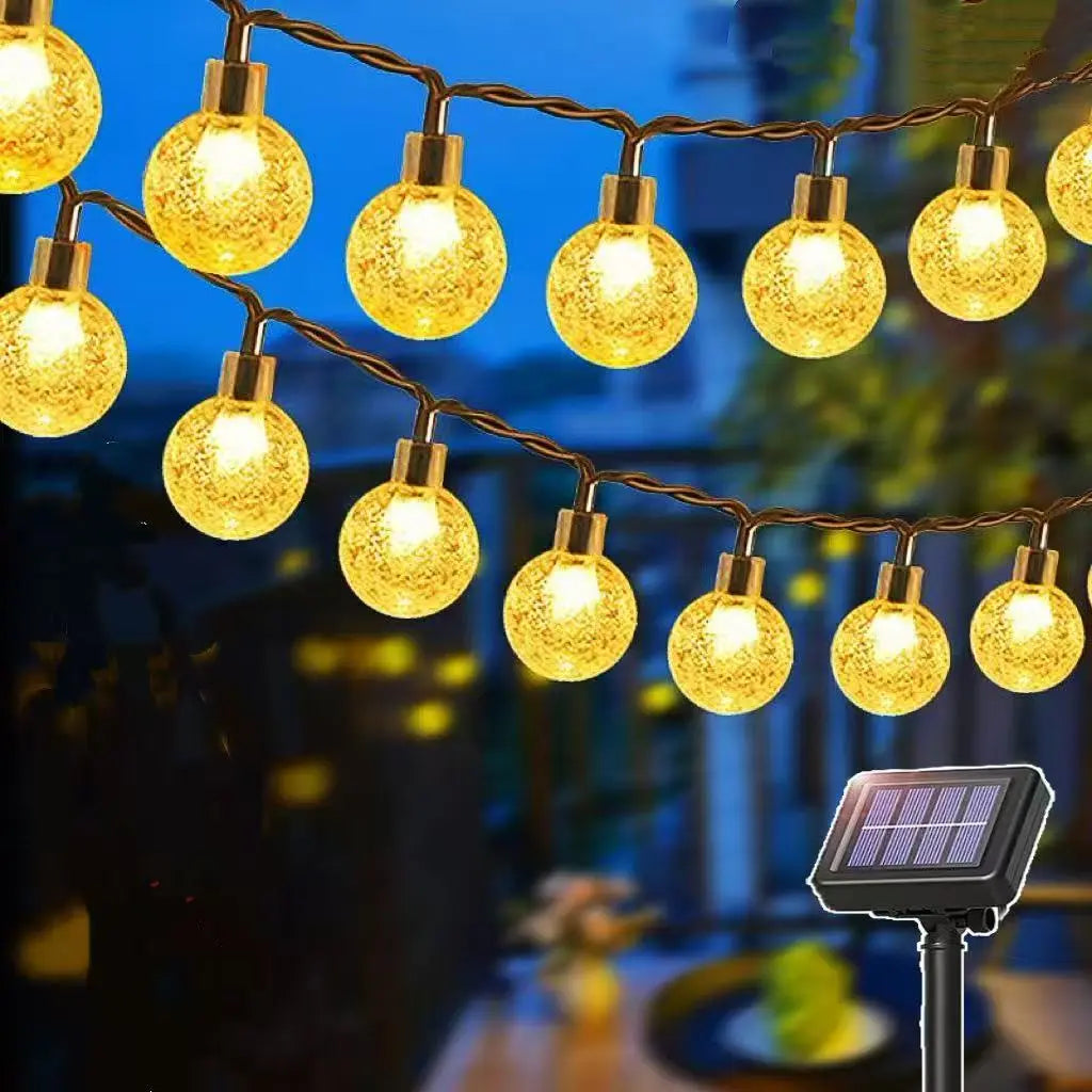 Solar-Lichterkette mit Blasenmuster – Gemütliche Gartendekoration