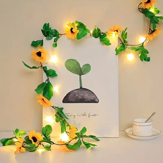 Solar Sunflower String Lights – Brighten Your Garden with Cheerful Blooms