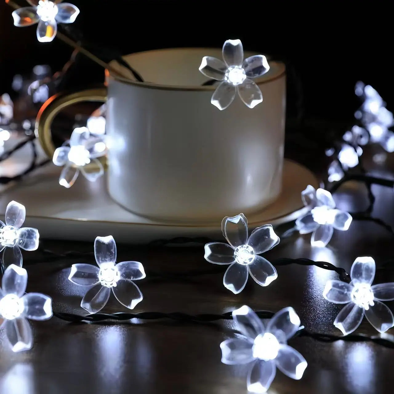 Solarbetriebene Kirschblüten-Lichterkette – Schaffen Sie eine romantische Blütenatmosphäre im Freien