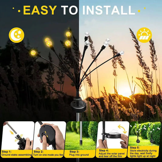 Solar Firefly Garden Stake Lights – Bring Magical Glow to Your Yard Nights