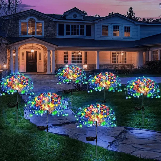 Solar DIY Firework Garden Stake Lights – Create Your Own Sparkling Shapes Outdoors