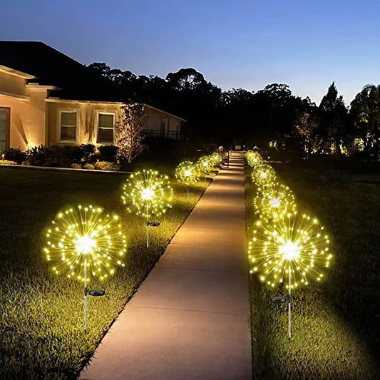 Solar DIY Firework Garden Stake Lights – Create Your Own Sparkling Shapes Outdoors