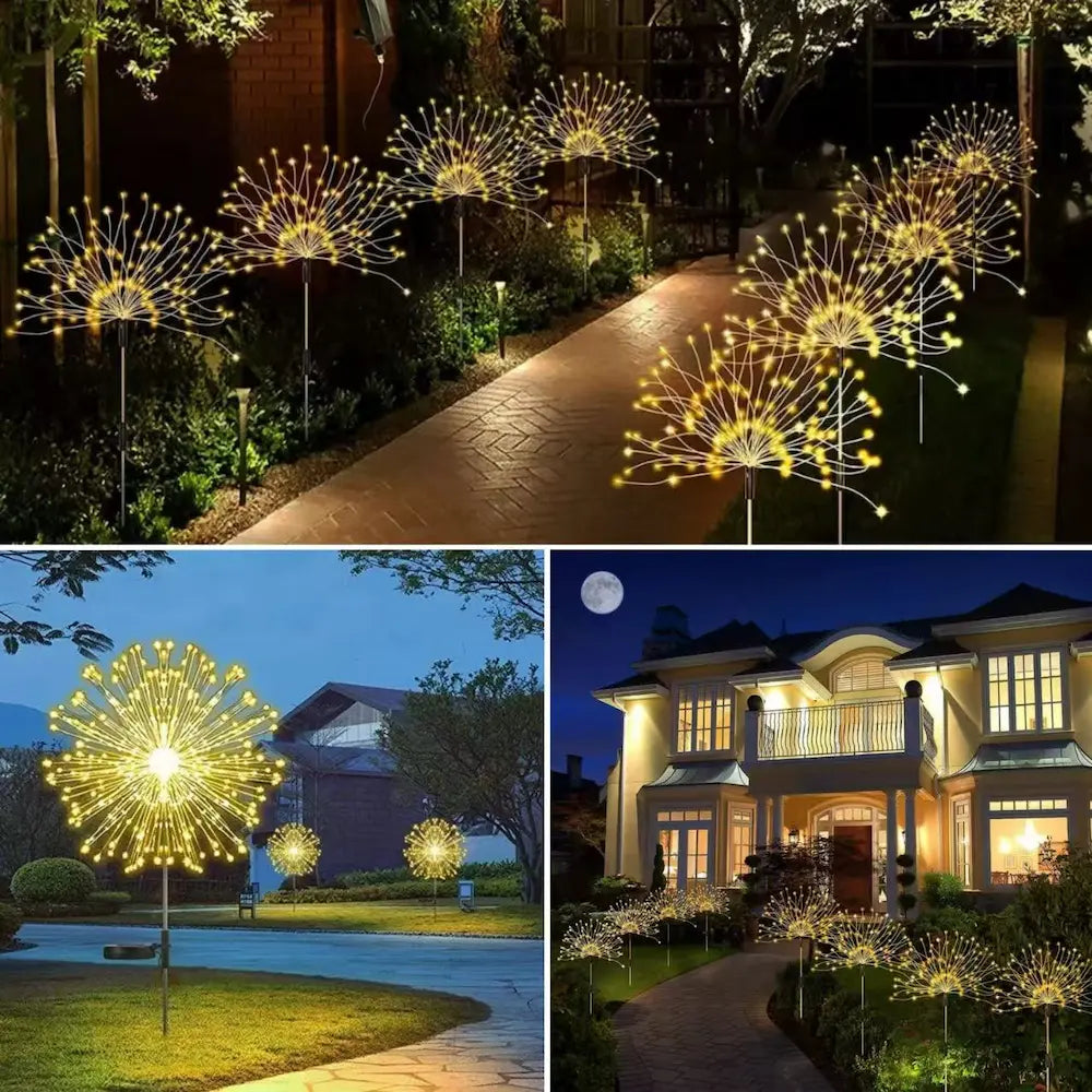 Solar DIY Firework Garden Stake Lights – Create Your Own Sparkling Shapes Outdoors