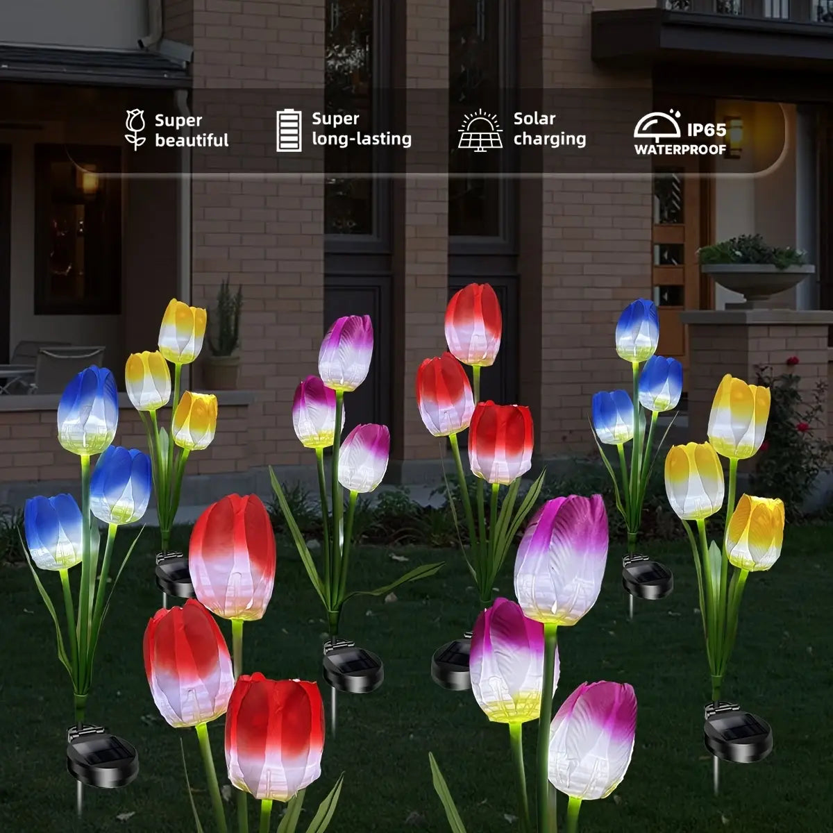 Solar Tulip Garden Stake Lights – Add Colorful Tulip Charm to Your Yard