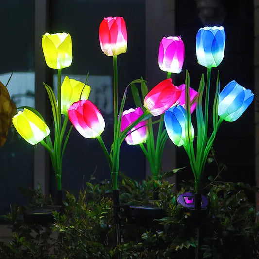 Solar Tulip Garden Stake Lights – Add Colorful Tulip Charm to Your Yard