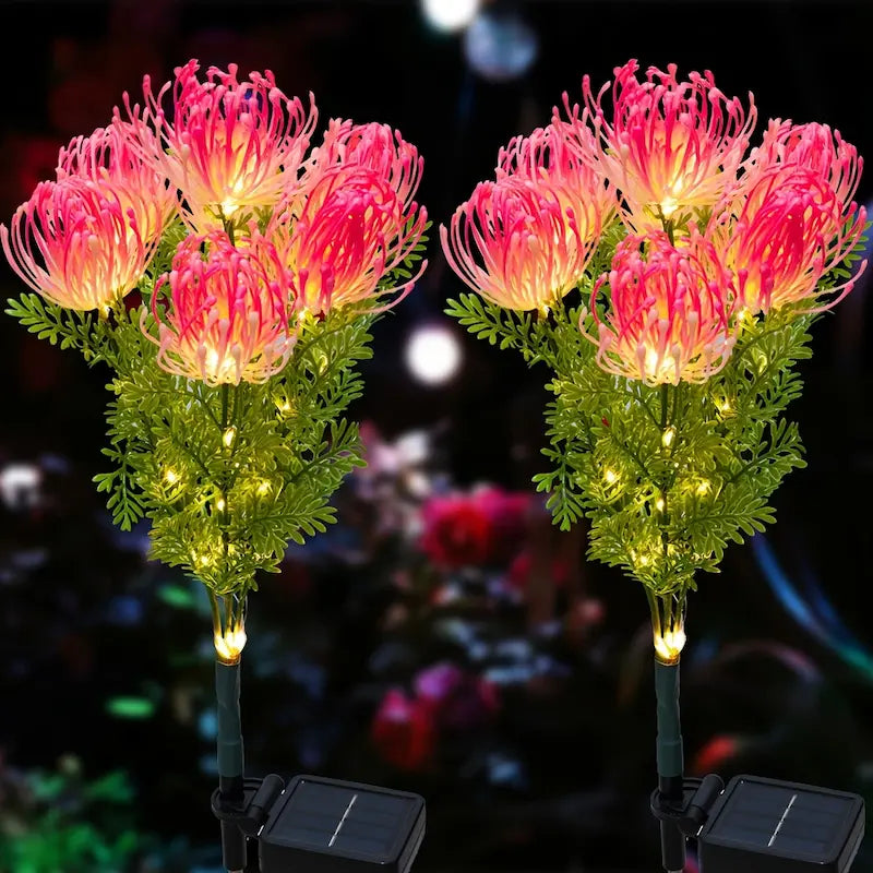 Solar Red Spider Lily Ground Stake Lights