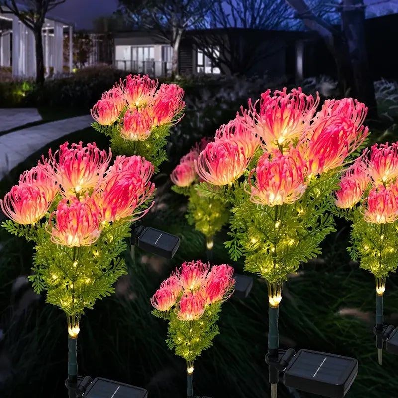 Solar Red Spider Lily Ground Stake Lights