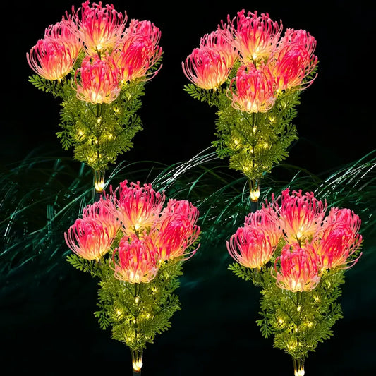 Solar Red Spider Lily Ground Stake Lights