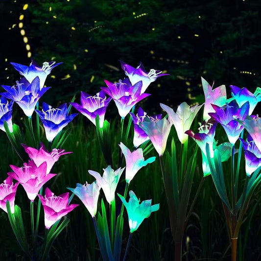 Solar Lily Flower Garden Stake Lights – Bring Elegant Blooms to Your Outdoor Space