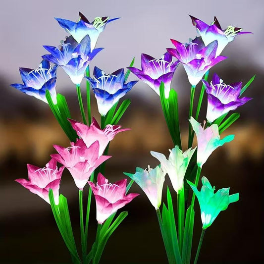 Solar Lily Flower Garden Stake Lights – Bring Elegant Blooms to Your Outdoor Space
