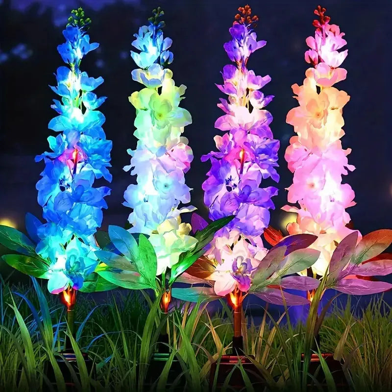 Solar Hyacinth Garden Stake Lights – Elegant Night Glow for Your Outdoor Space
