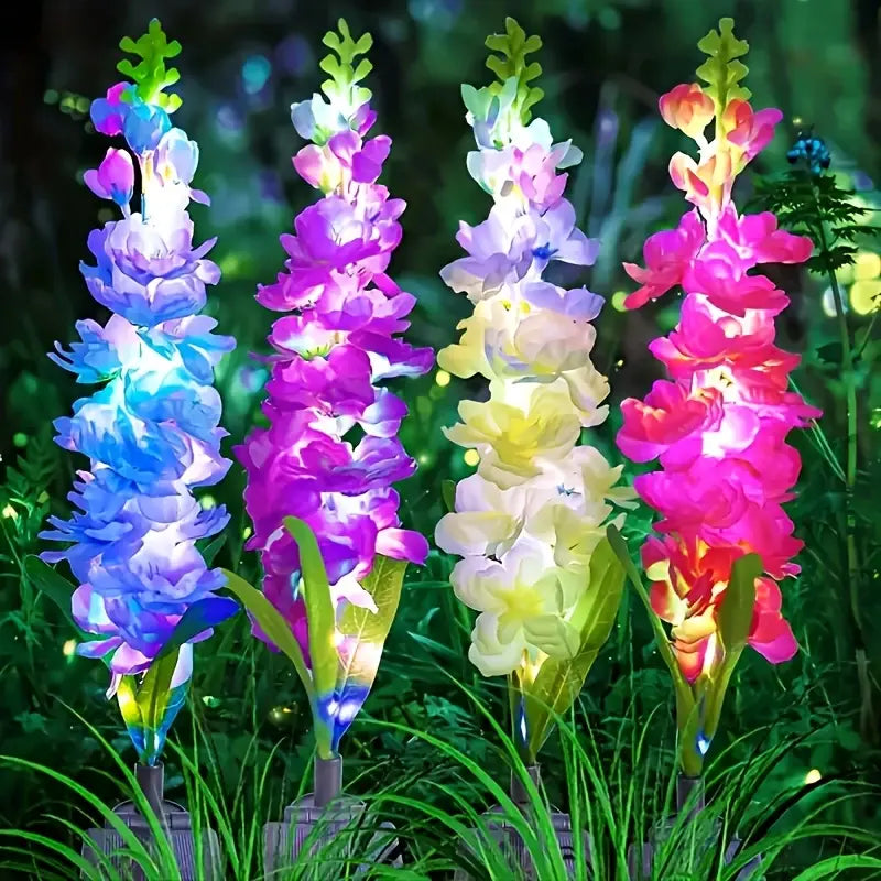 Solar Hyacinth Garden Stake Lights – Elegant Night Glow for Your Outdoor Space