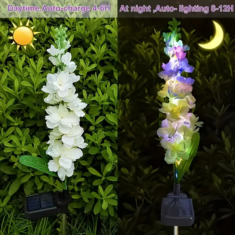 Solar Hyacinth Garden Stake Lights – Elegant Night Glow for Your Outdoor Space